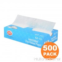 500 Interfolded Food and Deli Dry Wrap Wax Paper Sheets with Dispenser Box  8 x 10.75 Inch [500 Pack] - B074BKWHPR